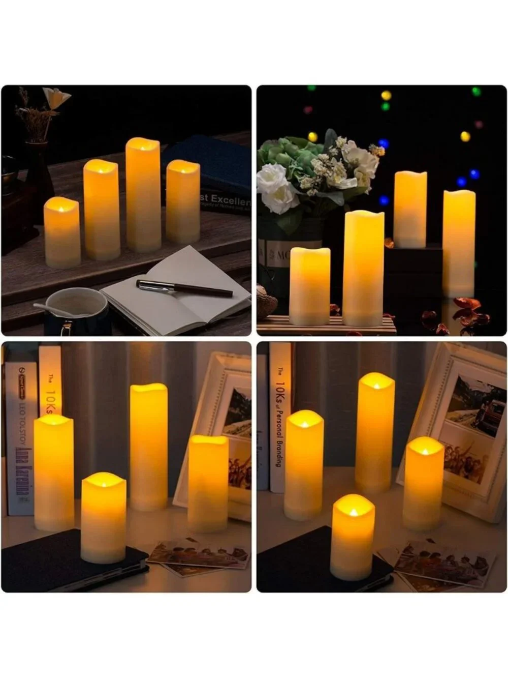 12-Pack Waterproof Flameless LED Candles with Remote Timer for Indoor/Outdoor
